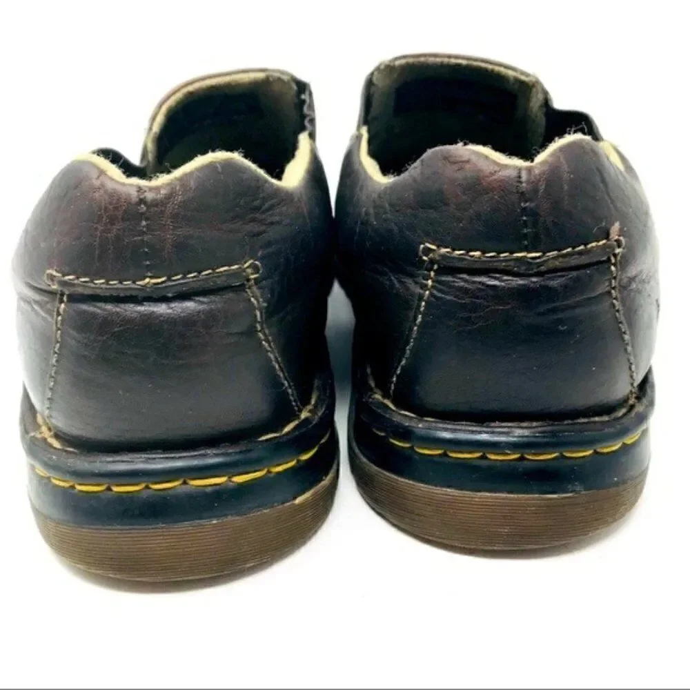Dr Martens vintage brown leather slide on loafers 11 M